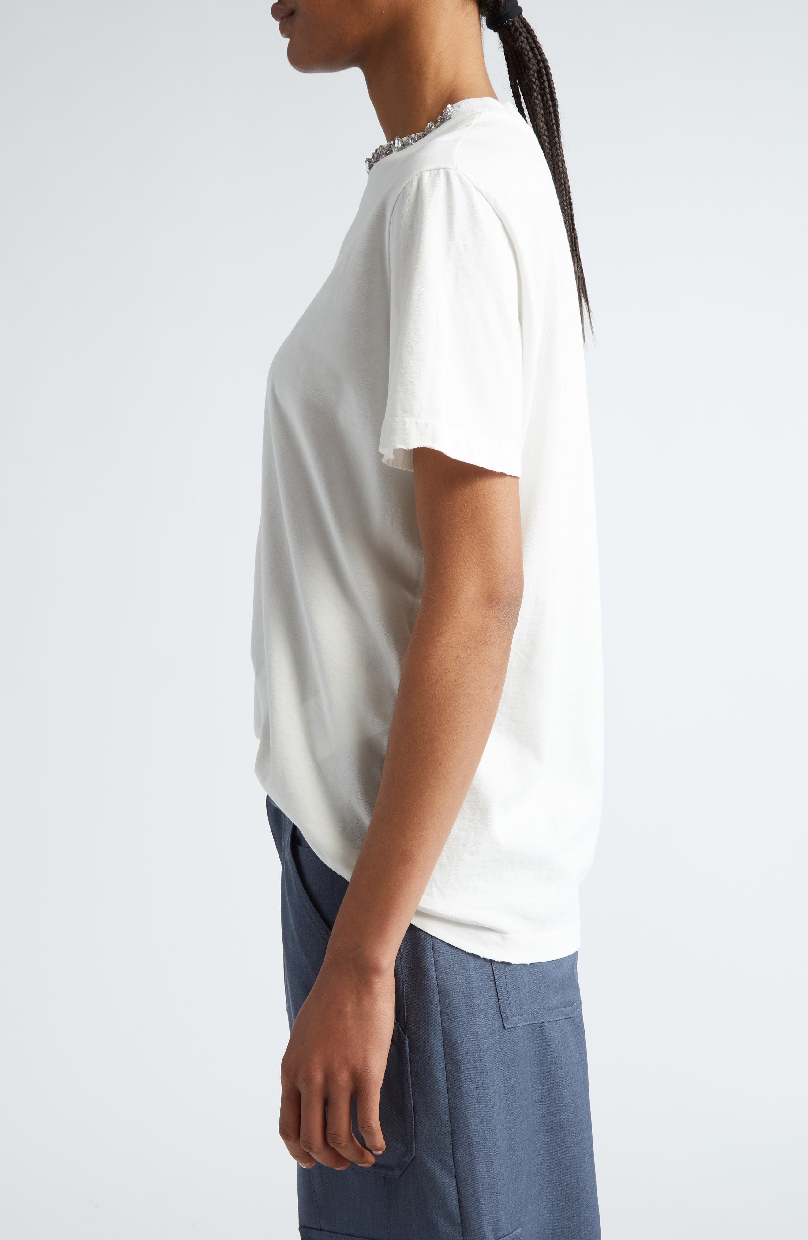 Distressed Cotton T-Shirt - 4