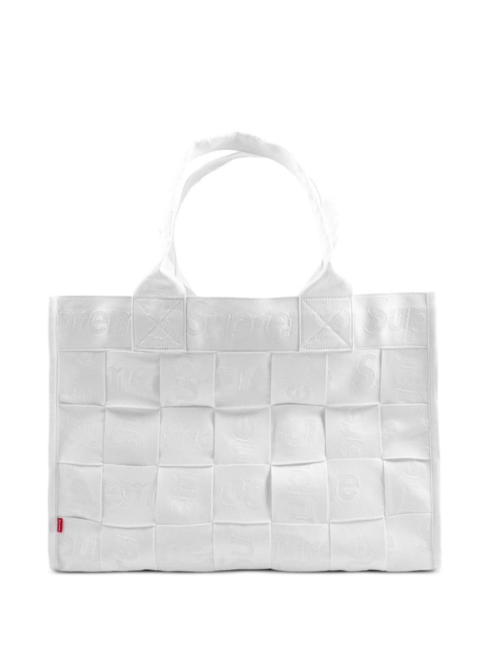 large woven tote bag - 1