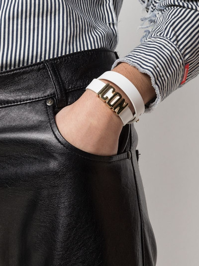 DSQUARED2 Icon wraparound leather bracelet outlook