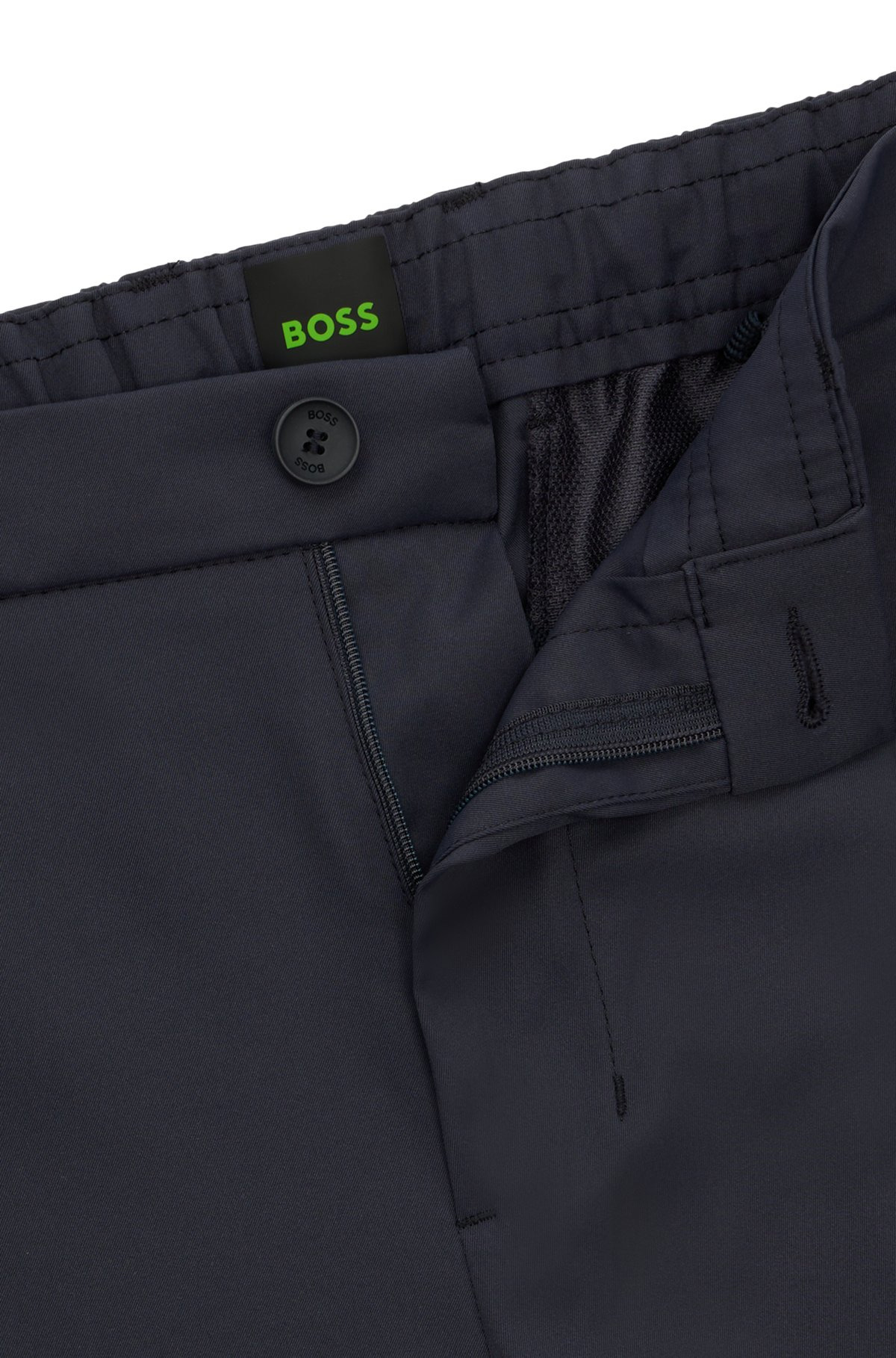 REGULAR-FIT CHINOS WITH HIDDEN DRAWCORD AND TAPERED LEG - 6