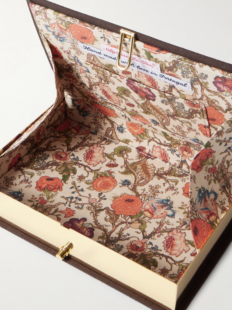 Vin Chaud Embroidered Appliquéd Canvas Clutch 5