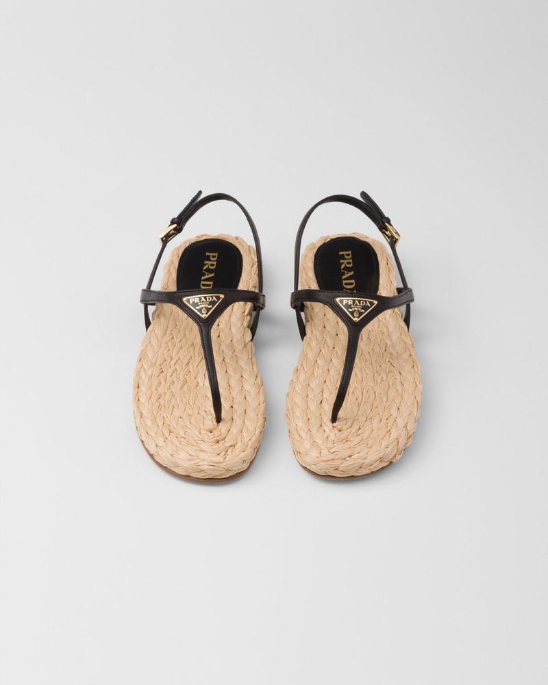 Nappa leather thong sandals 3
