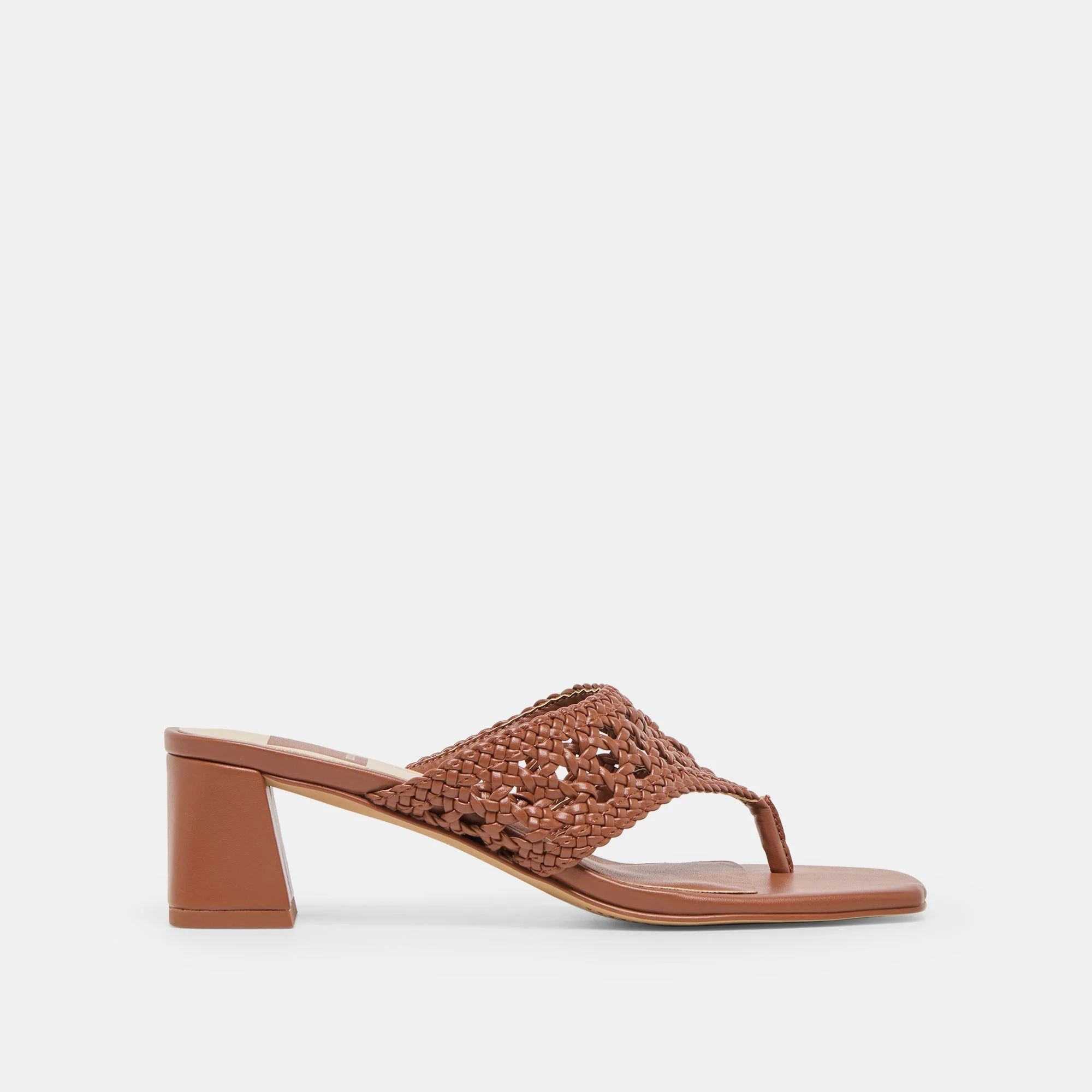BARLO HEELS COGNAC WOVEN STELLA - 1