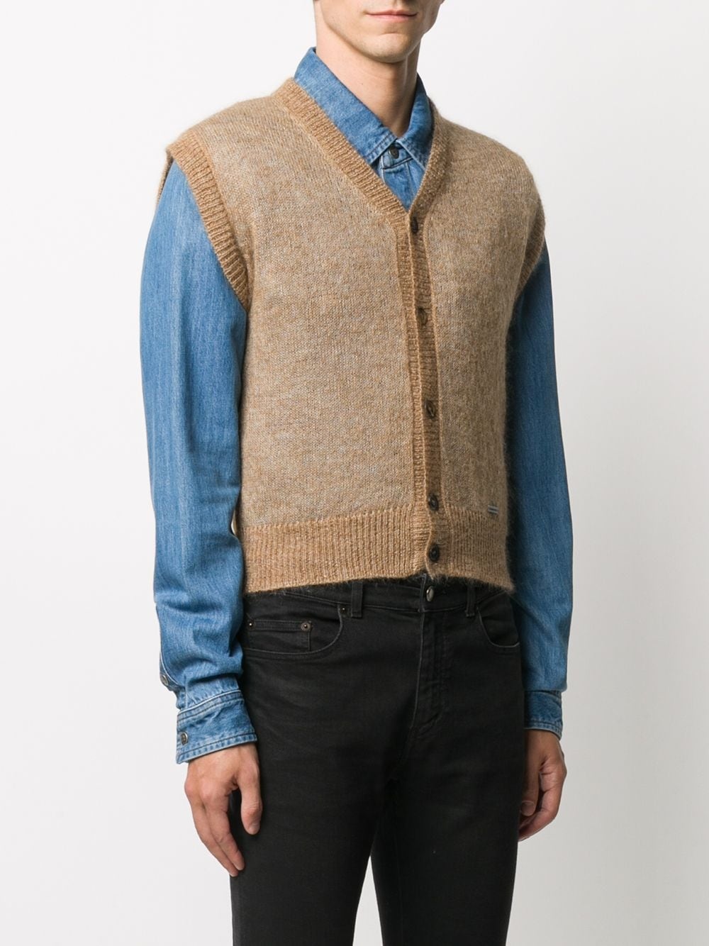 sleeveless knitted cardigan - 3