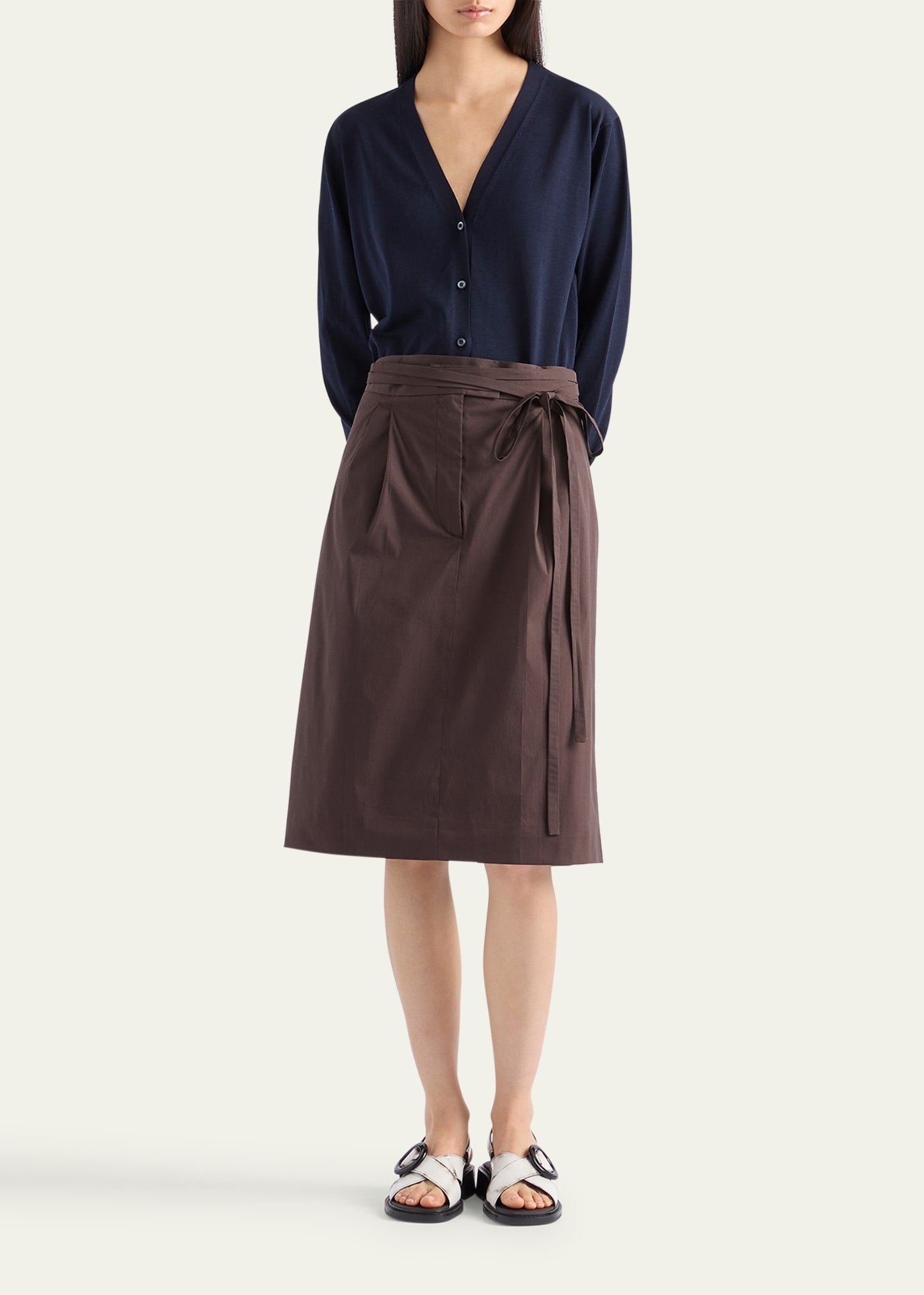 Poplin Poplin Wrap Skirt - 2