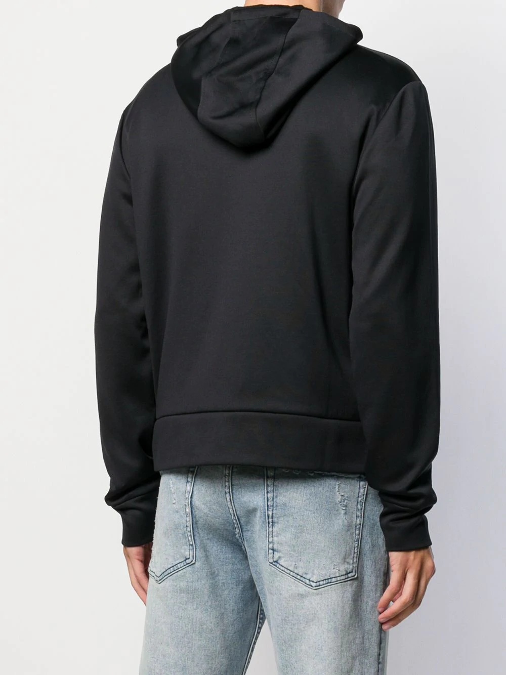 zipped jersey hoodie - 4