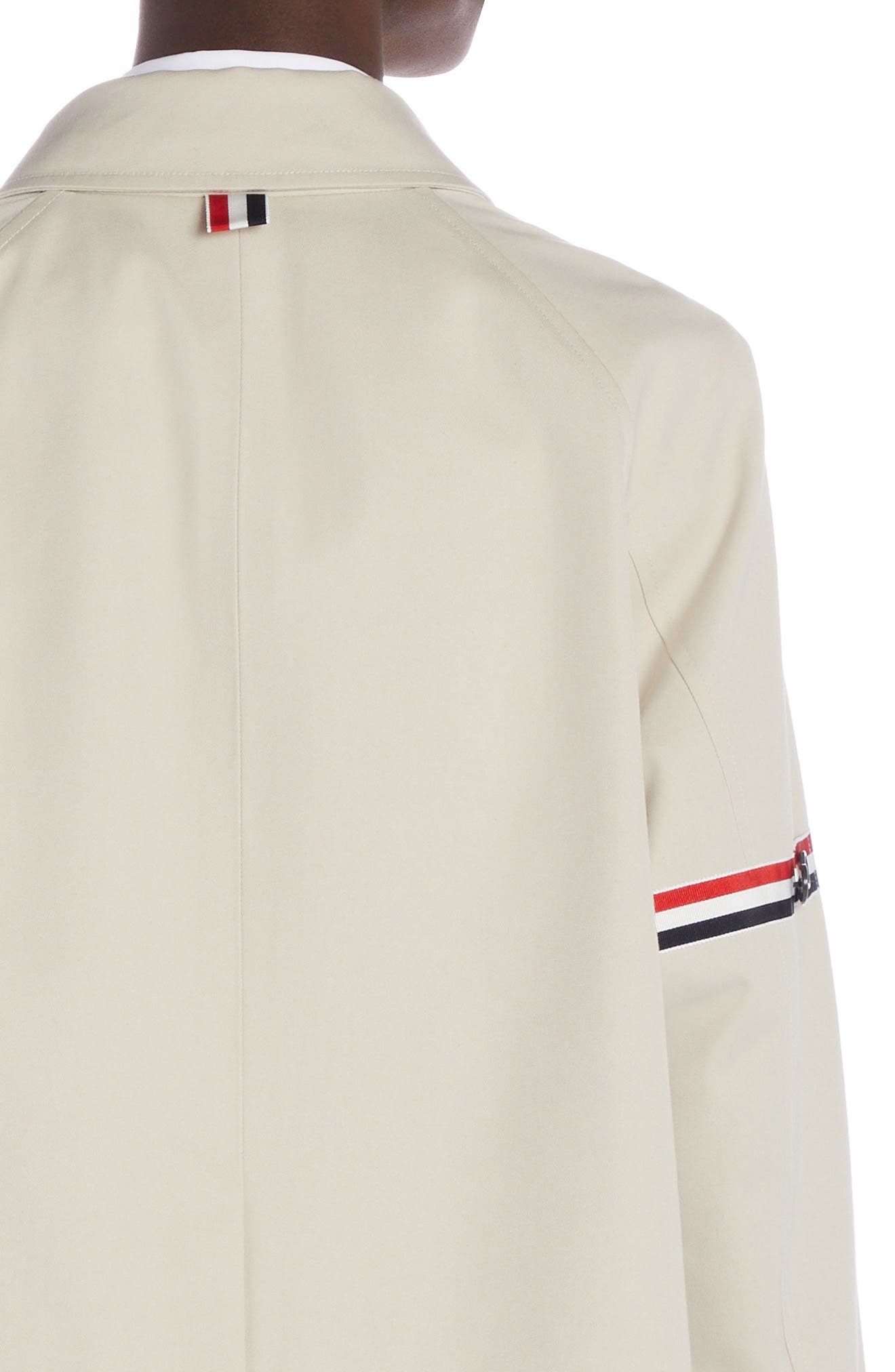 Thom Browne Armband Waterproof Twill Crop Car Coat in Khaki at Nordstrom - 4