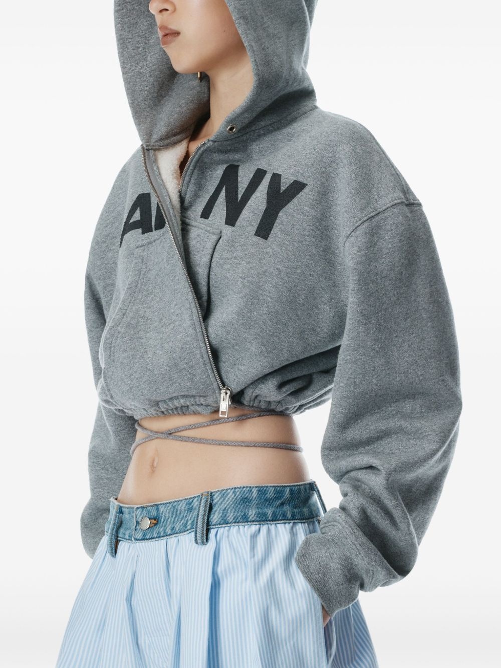 denim waist shorts - 4
