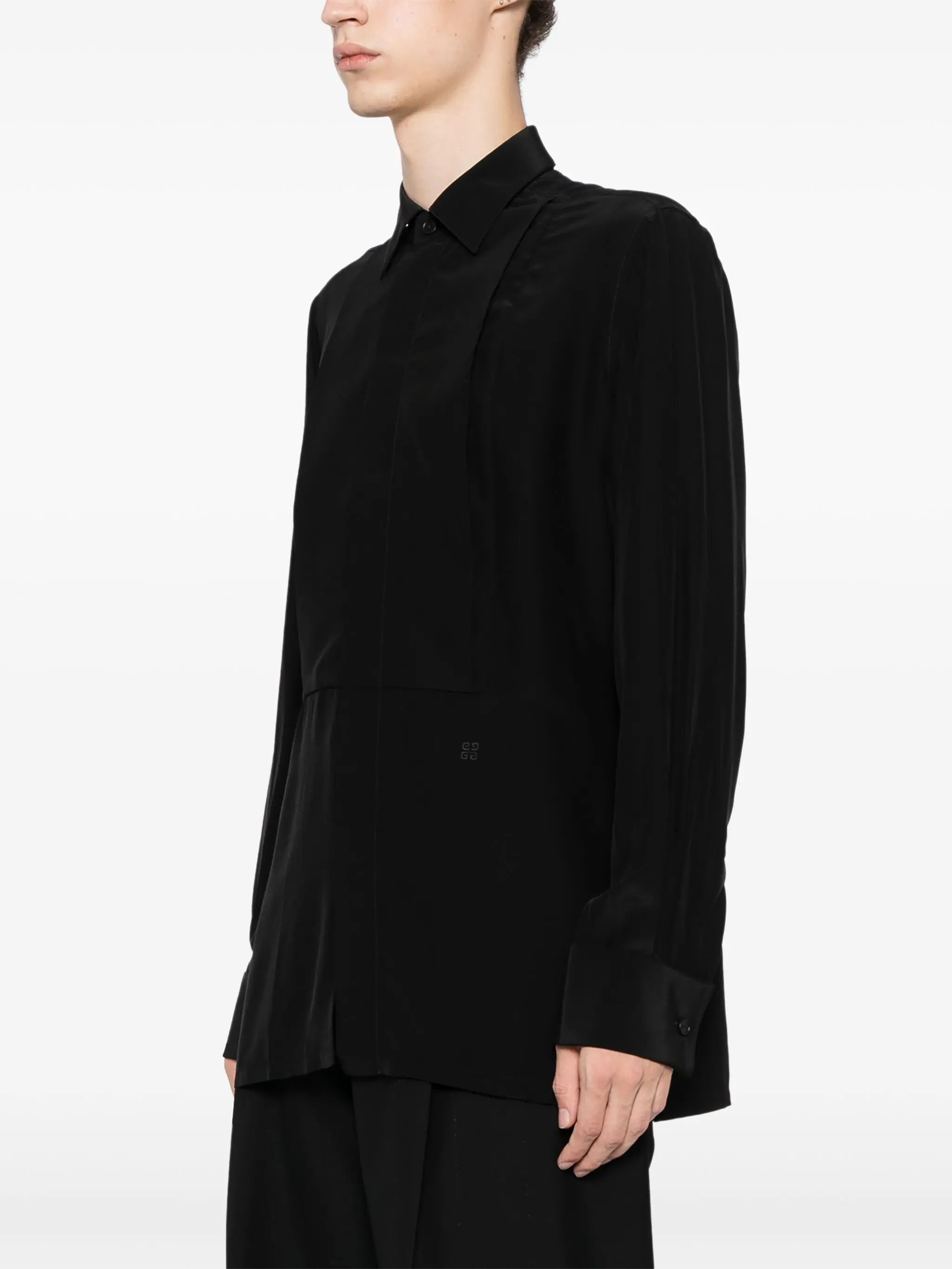 PLASTRON SILK SHIRT - 3
