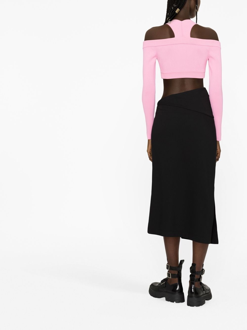 cut-out cropped top - 4