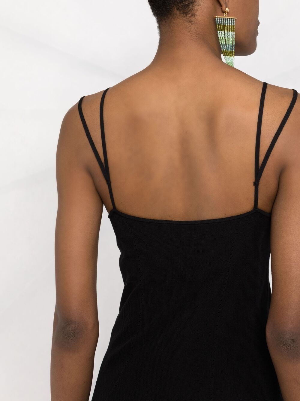 strappy semi-sheer evening dress - 3