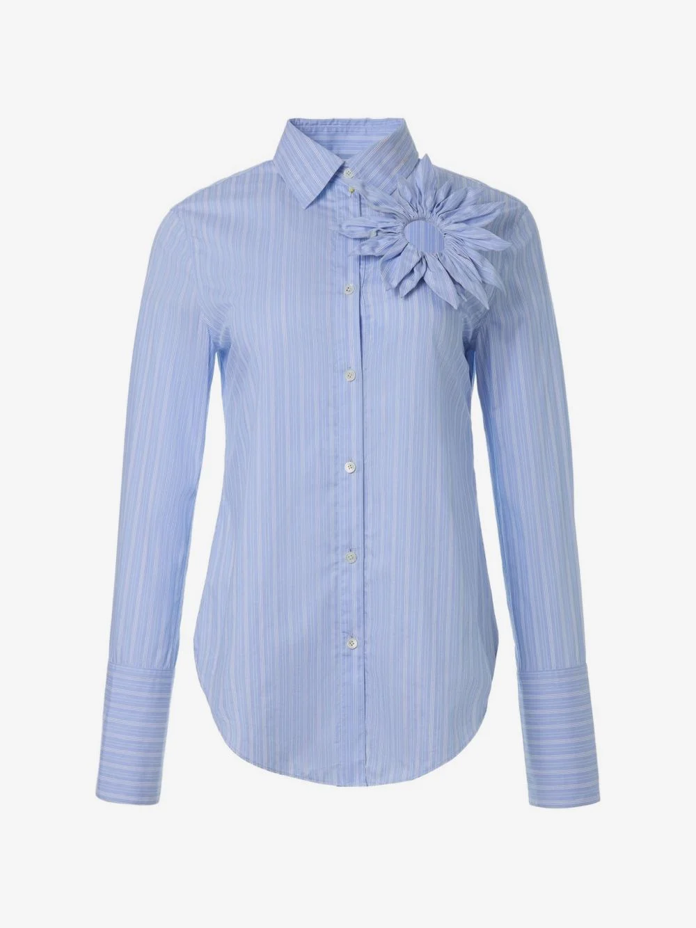 sunflower-detail striped blouse - 1
