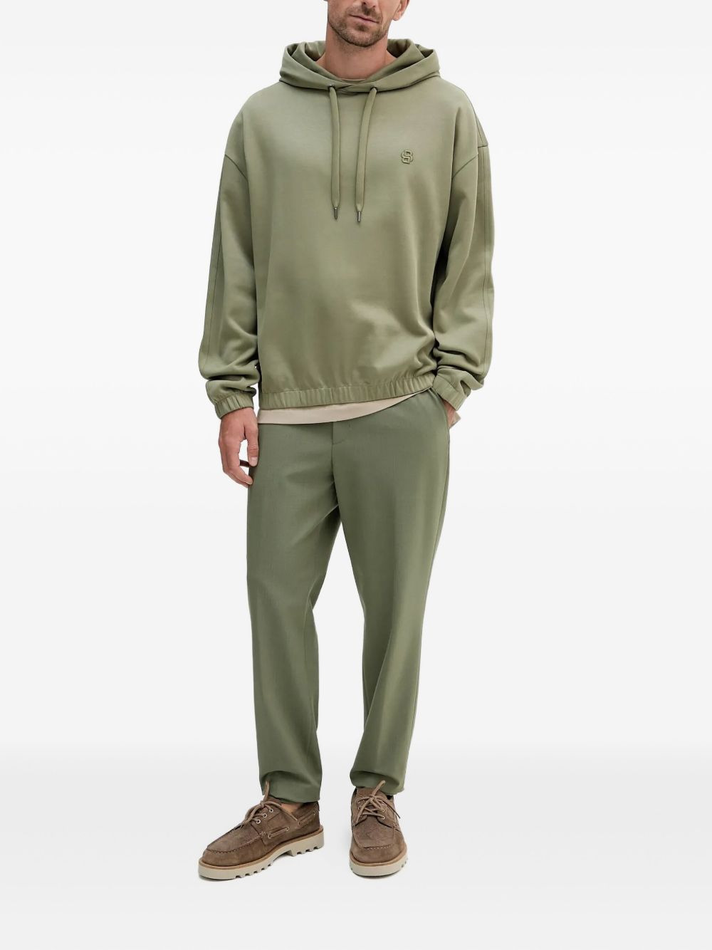 Stevens logo-embroidered drawstring hoodie - 2