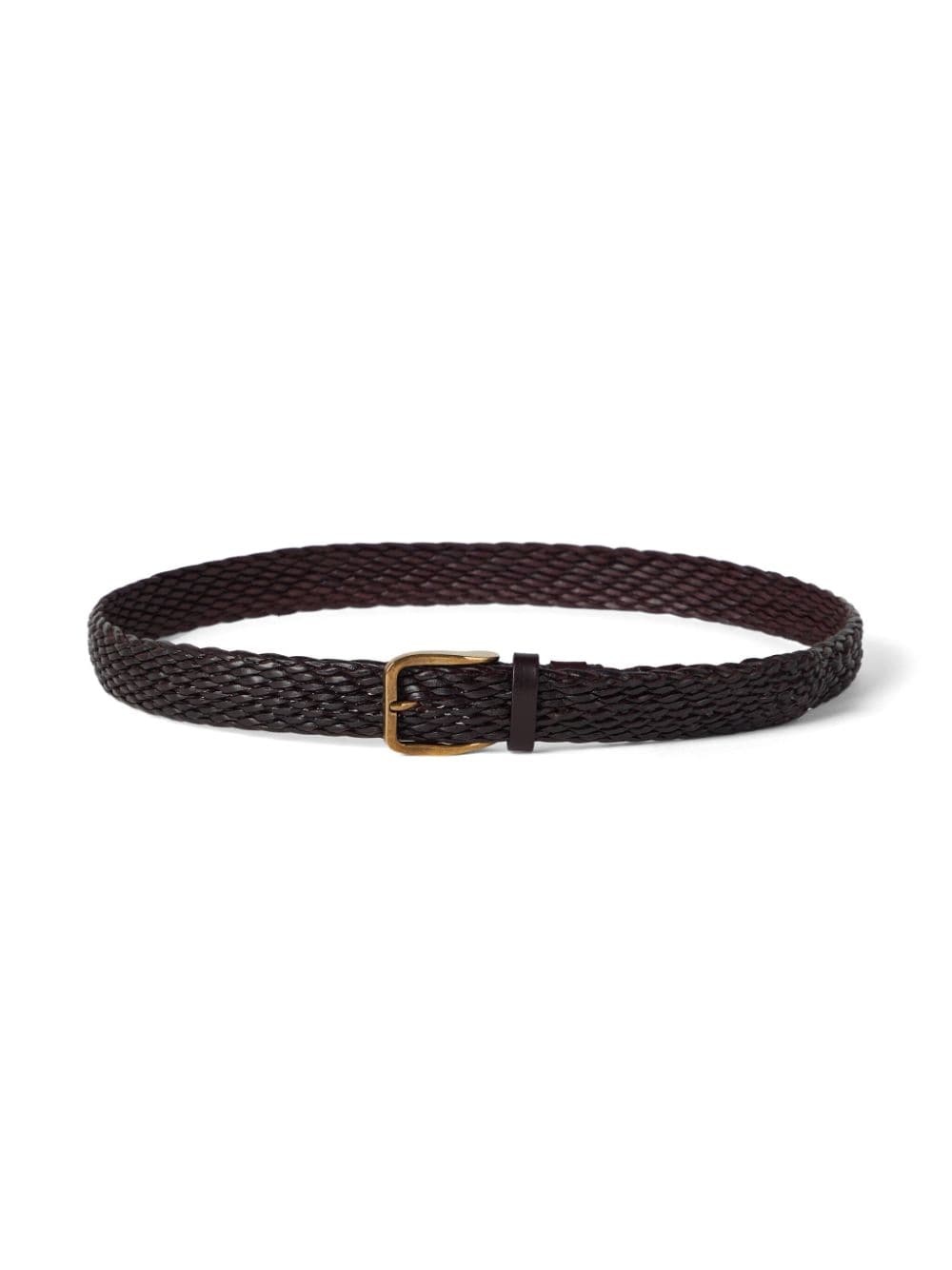 interwoven-design leather belt - 3