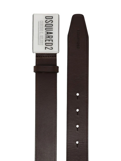 DSQUARED2 logo-buckle leather belt outlook