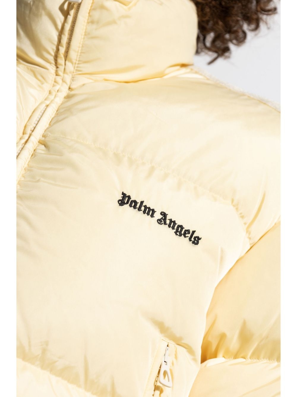 logo-embroidered puffer jacket - 5