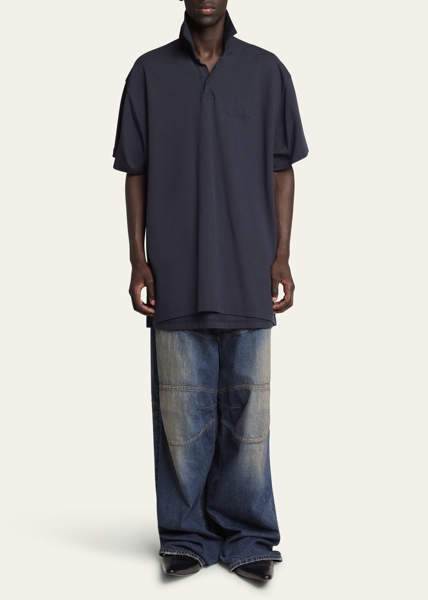Men's Oversized Double-Layer Polo Shirt - 2