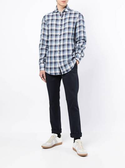 Brunello Cucinelli check-print shirt outlook