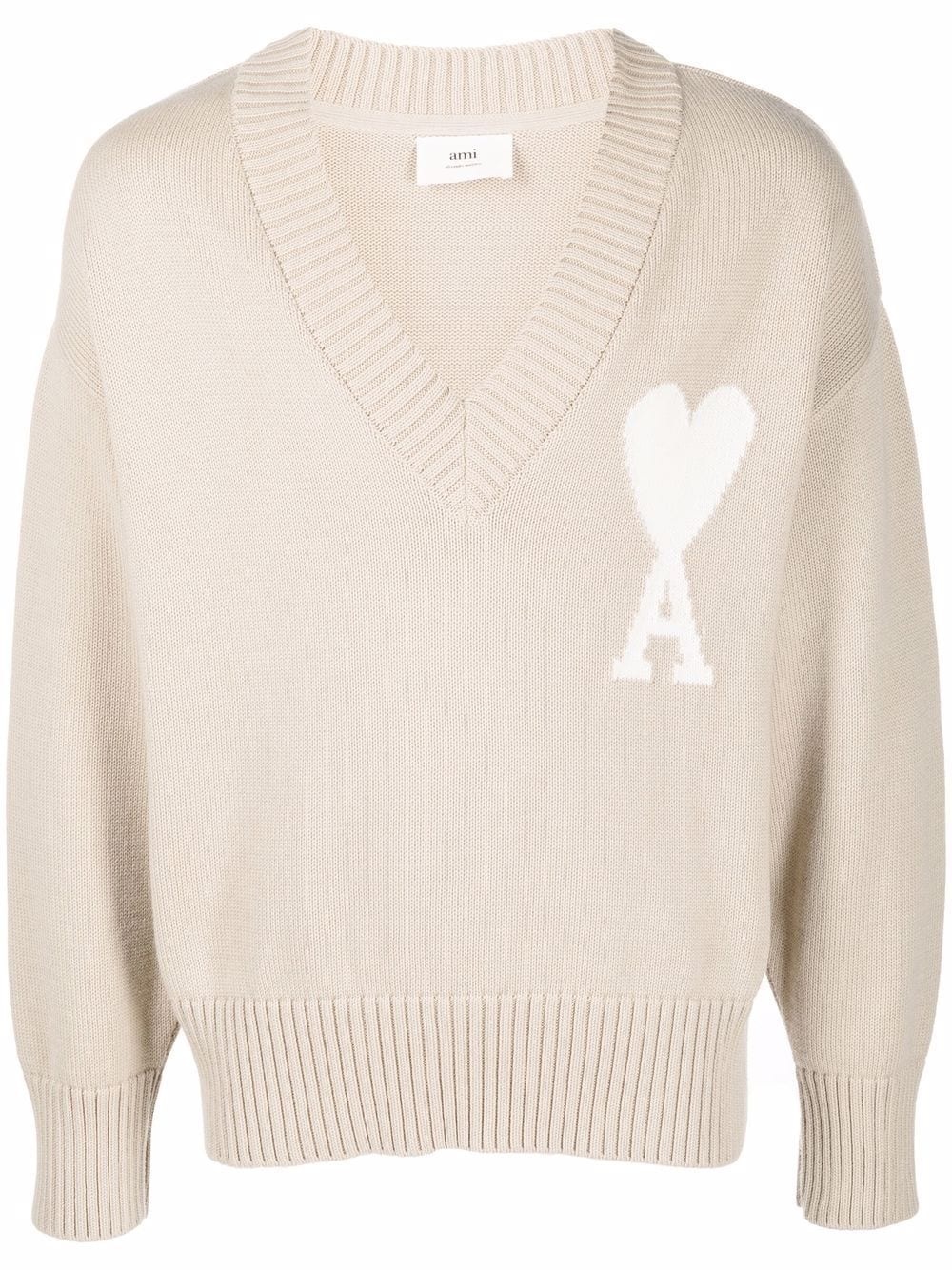 oversize Ami De Coeur V-neck jumper - 1