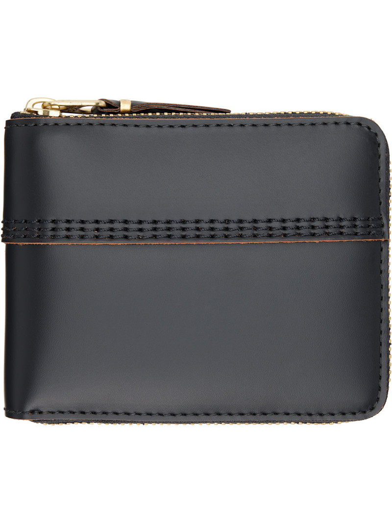 Black Triple Stitch Wallet 1