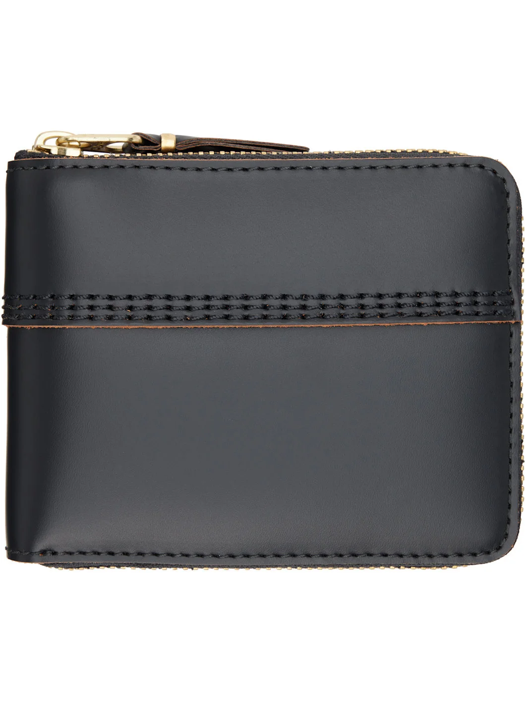Black Triple Stitch Wallet - 1