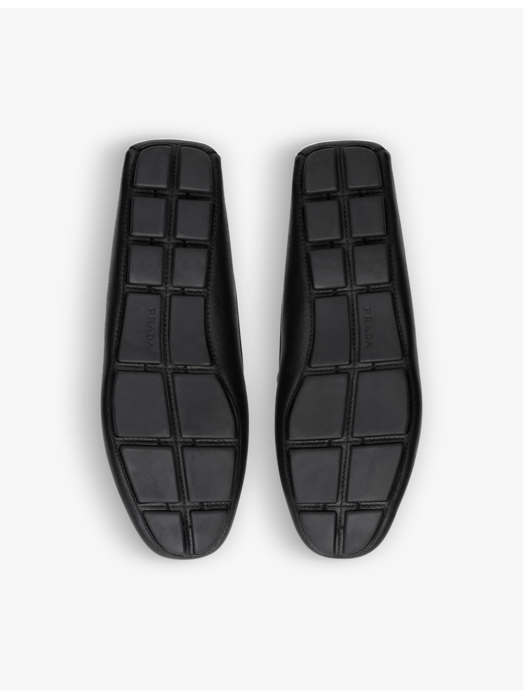 Logo-plaque leather driving shoes - 6