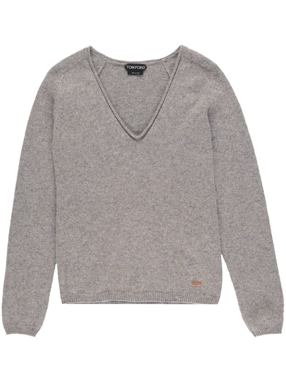 V-neck cashmere jumper - 1