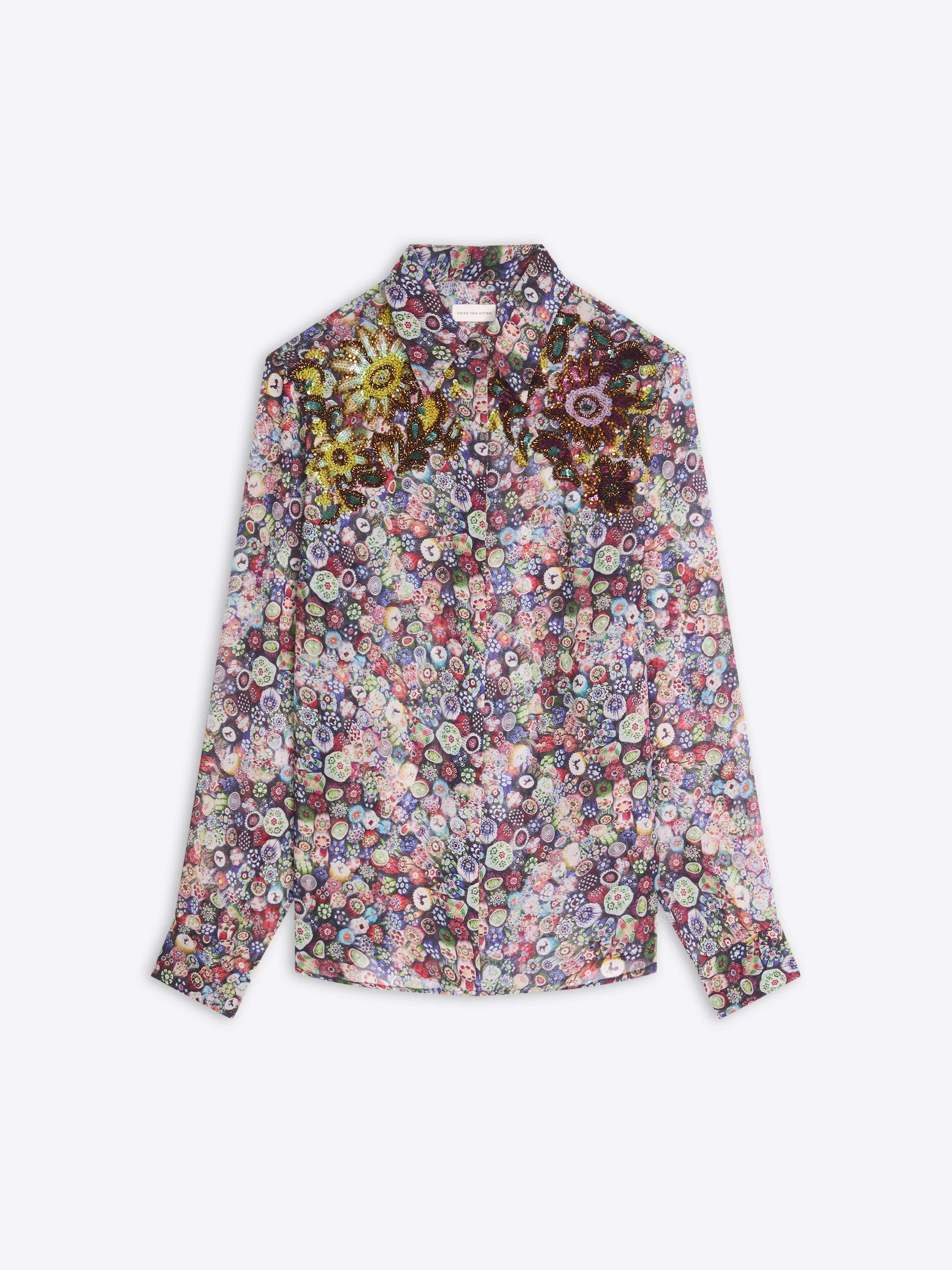 EMBROIDERED VISCOSE SHIRT - 1