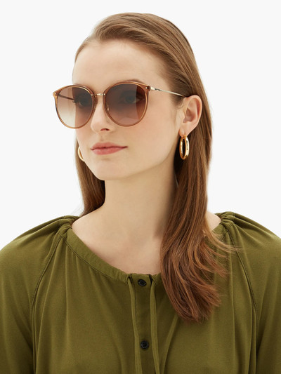 LINDA FARROW Round acetate sunglasses outlook