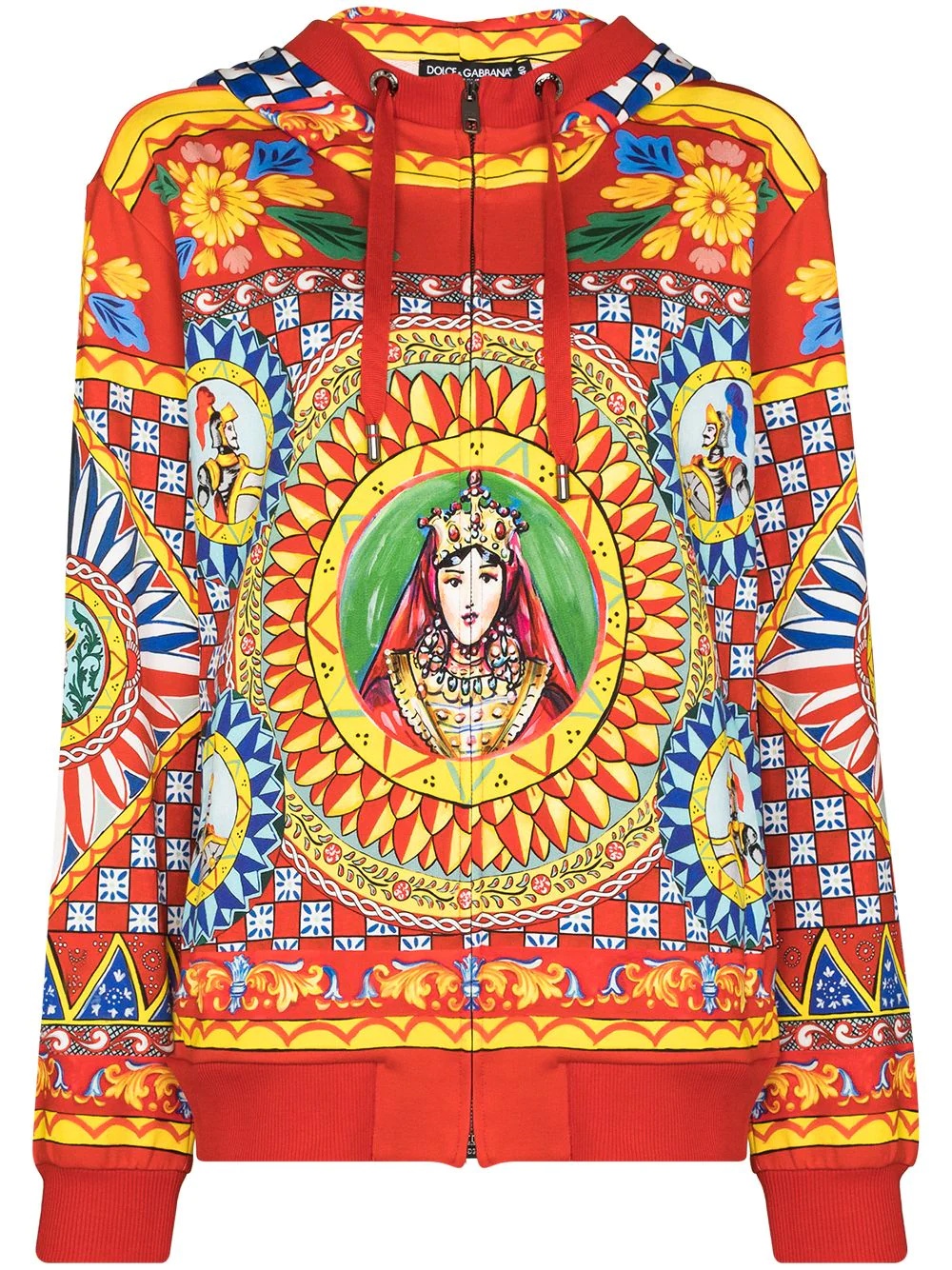 Caretto print hoodie - 1