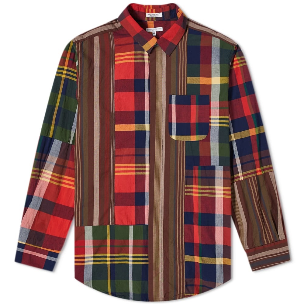 Engineered Garments Plaid Patchwork Combo Stripe Shirt - 1