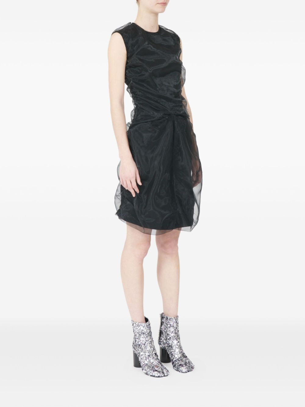 sleeveless ruffled mini dress - 3