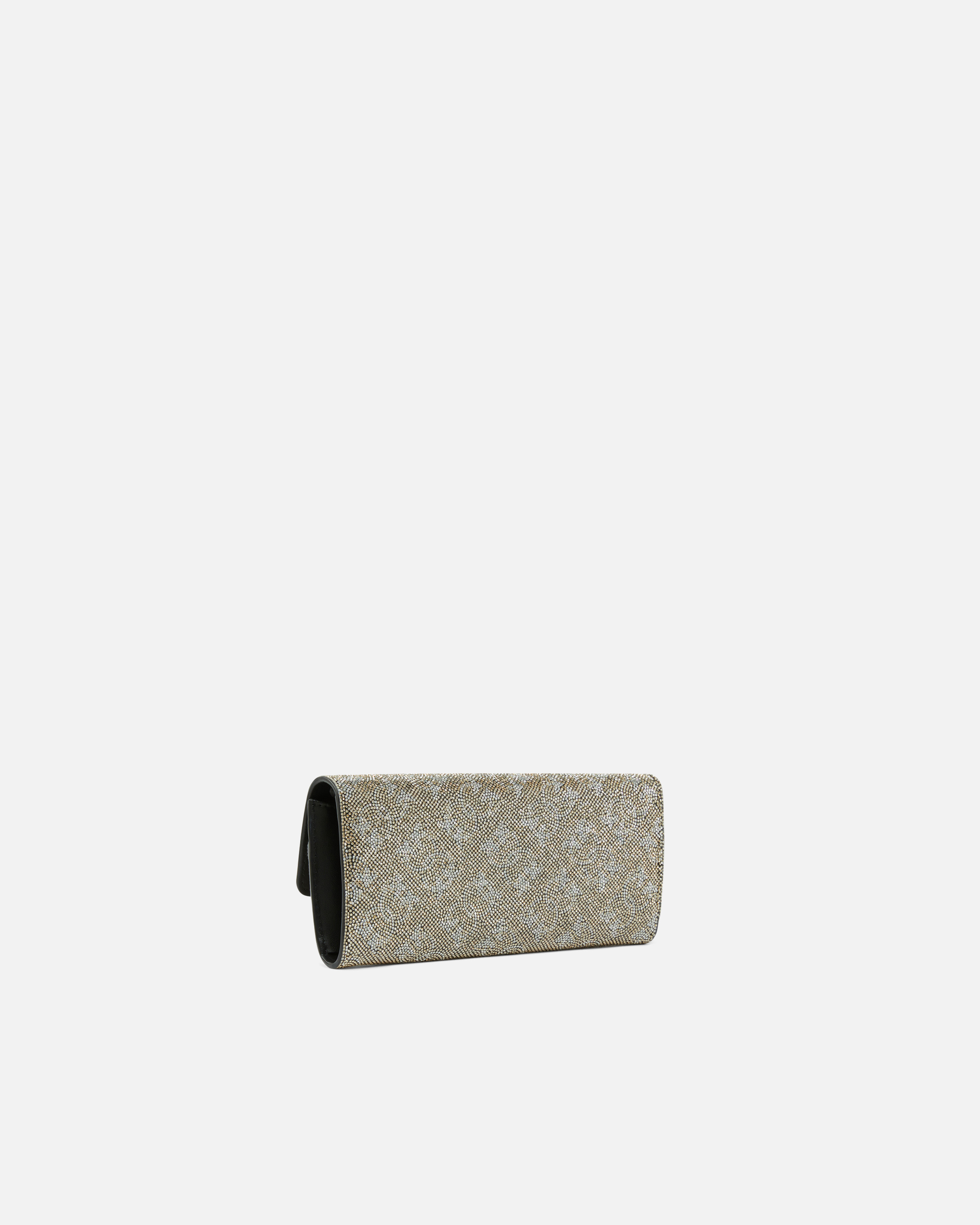 WALLET WITH SHOULDER STRAP AND RHINESTONE MONOGRAM - 2