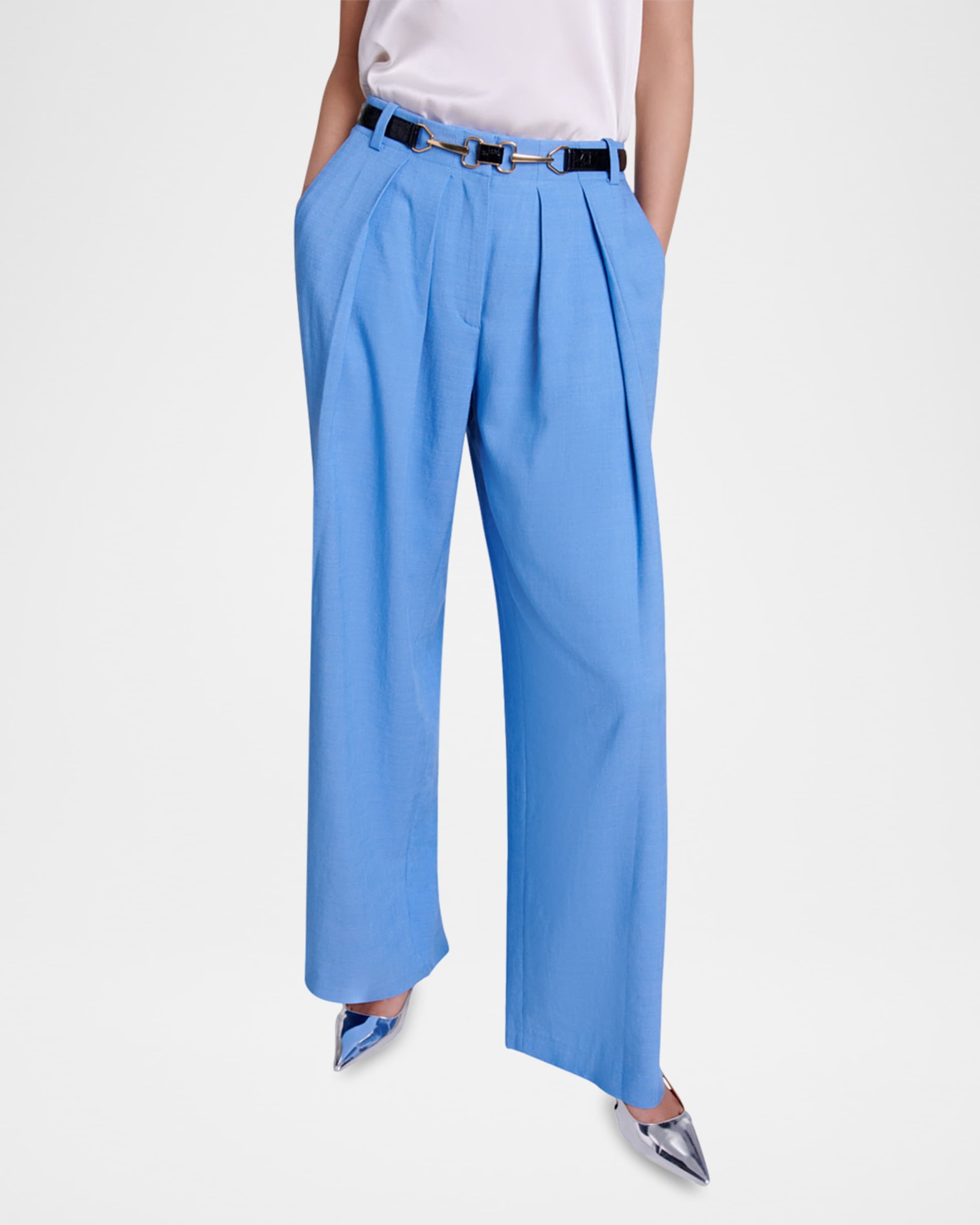 Pivalda Textured Wide-Leg Pants - 1