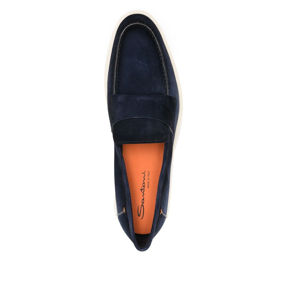 Santoni Blue Loafers Men - 4
