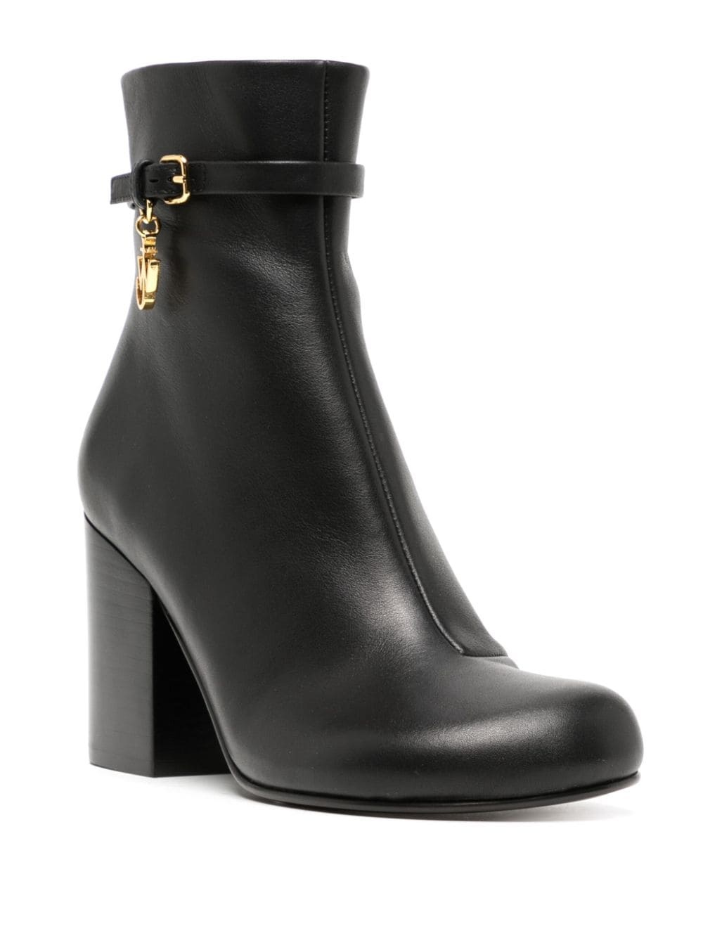 80mm logo-charm leather boots - 2