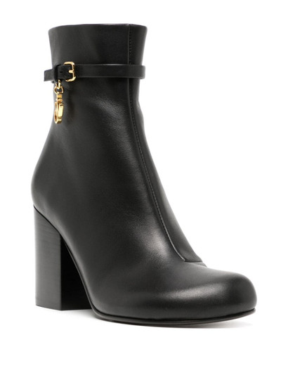 JW Anderson 80mm logo-charm leather boots outlook