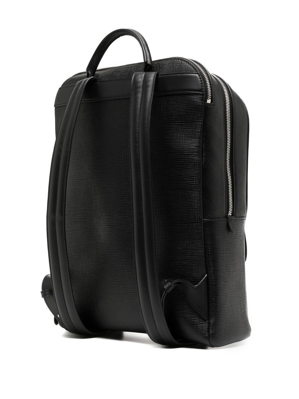 grained-calf leather backpack - 3