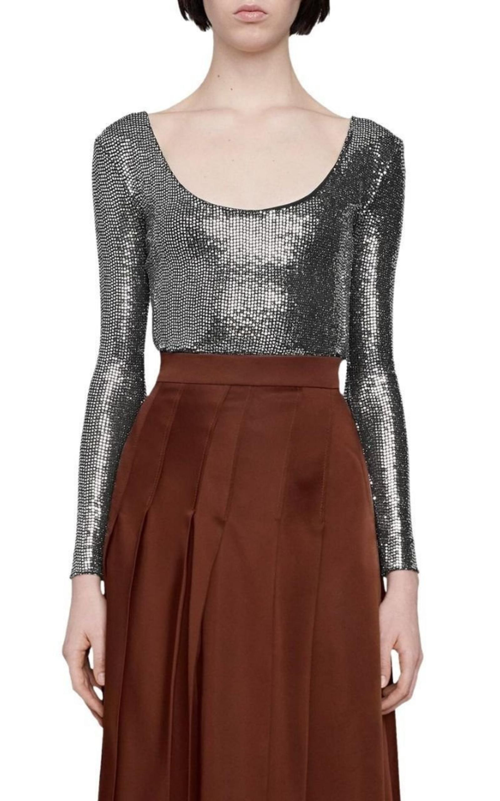Metallic Effect Bodysuit - 4