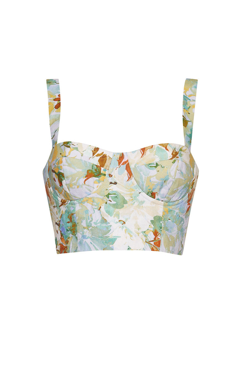 Claudine Top Add To Your Claudine Collection In This Fresh Linen Print 1