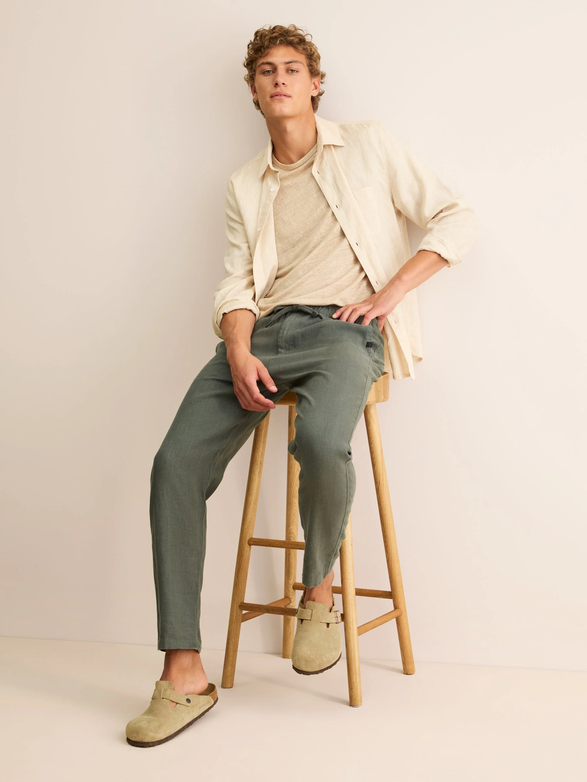 Men's Pants Vienna Linen Khaki - 1