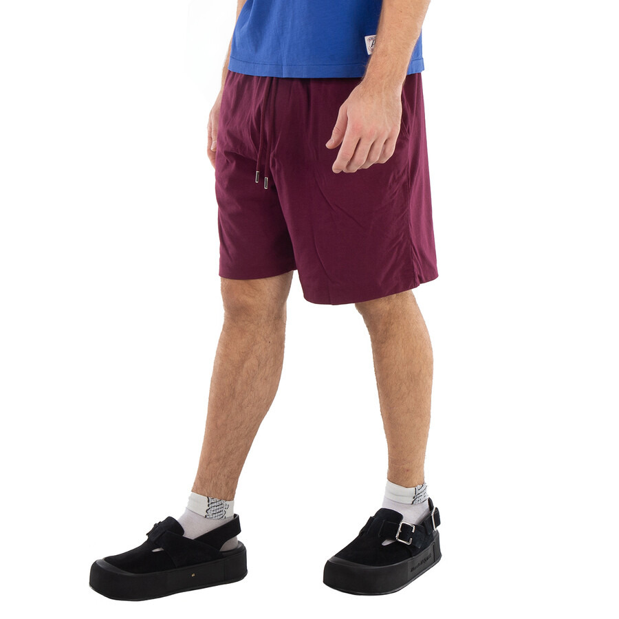 Dries Van Noten Men's Wine Drawstring Shorts - 2