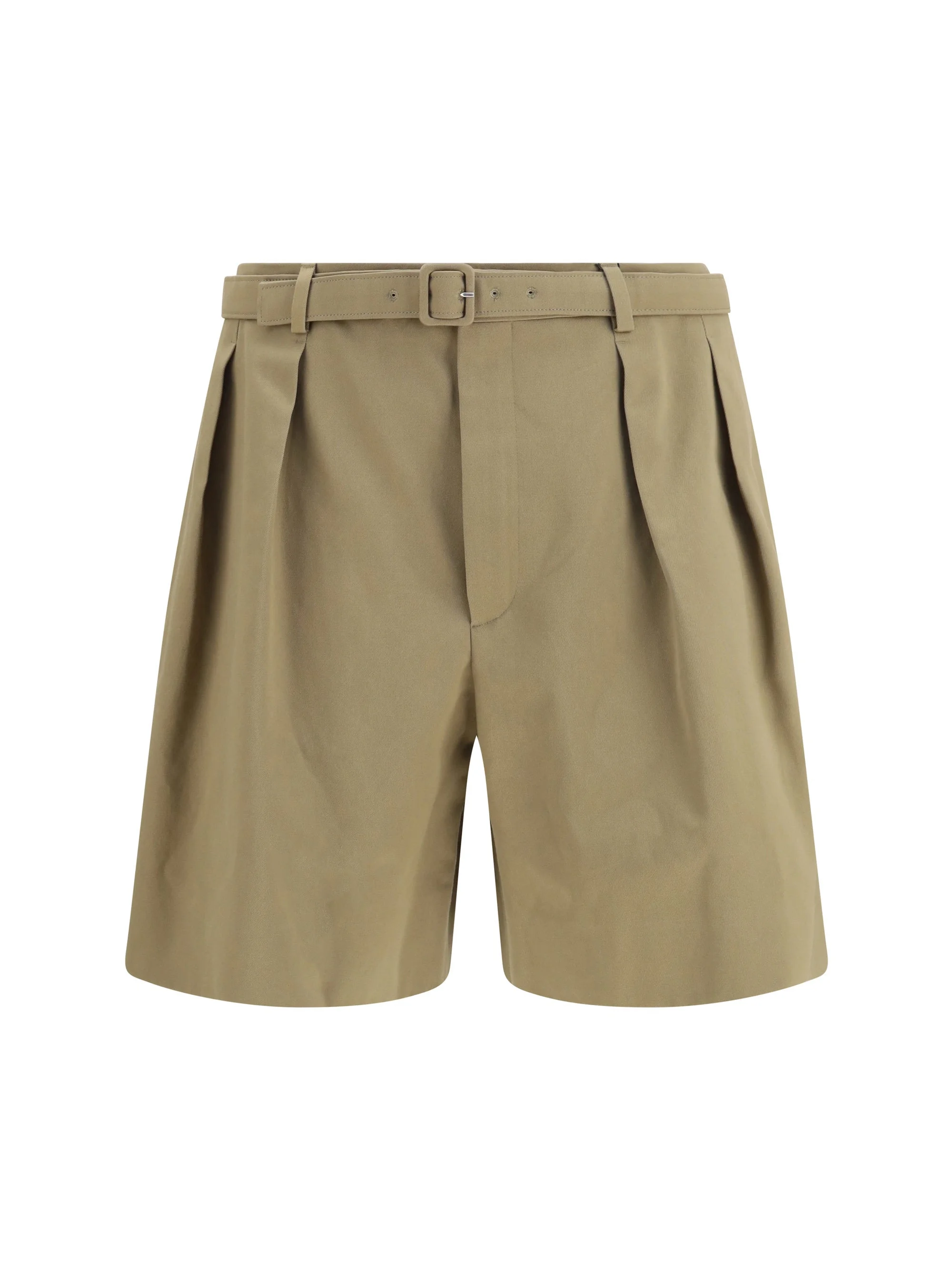 Saint Laurent Pleated Belt Shorts - 1