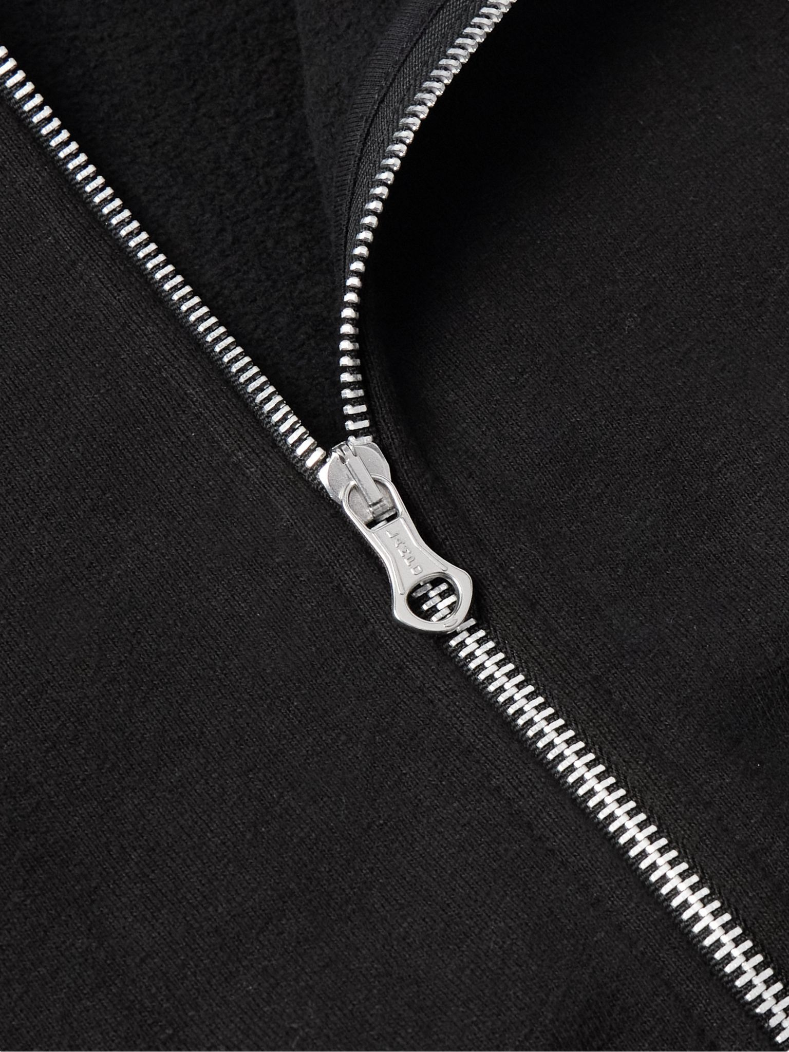 Rascal Slim-Fit Cotton-Jersey Zip-Up Hoodie Black - 4