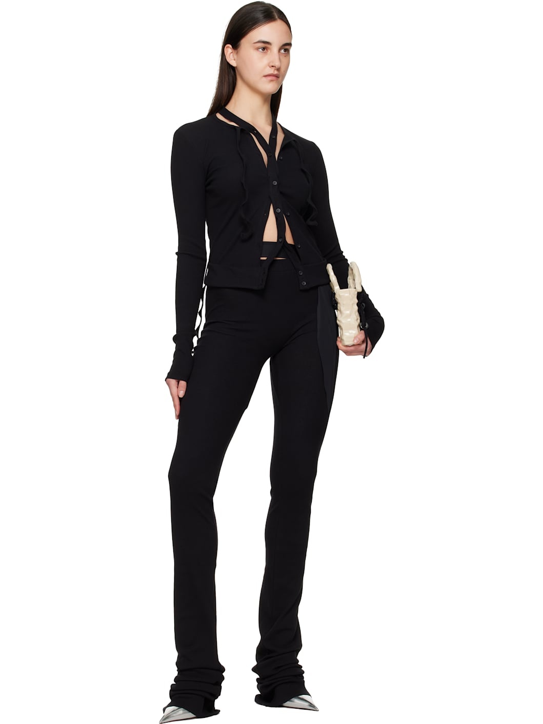 ルームウェア・パジャマ OTTOLINGER Women Lounge Wear 25P10280060302 BLACK Black Black Drape Lounge Pants by Ottolinger on Sale