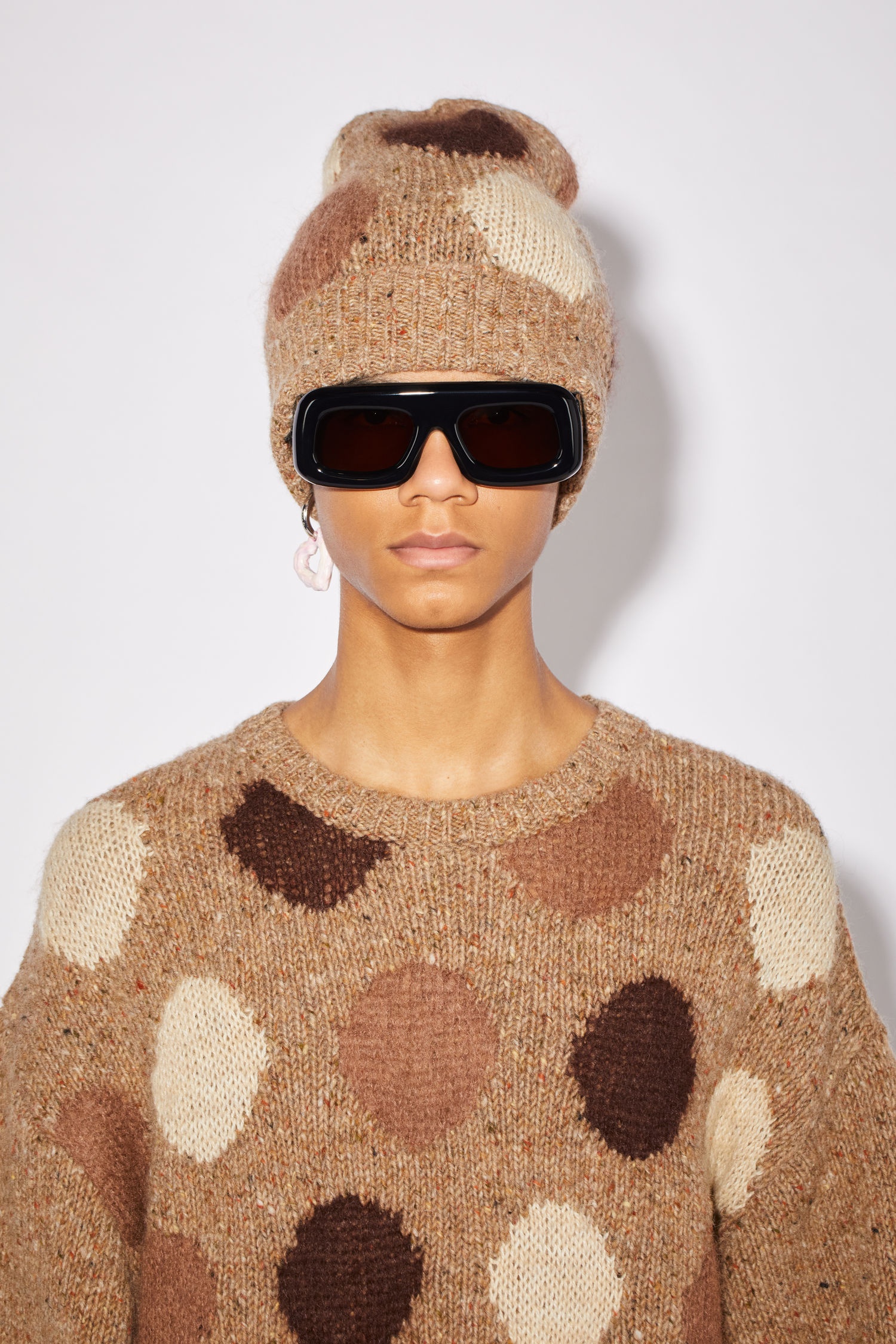 Crew neck sweater - Brown/multi - 6