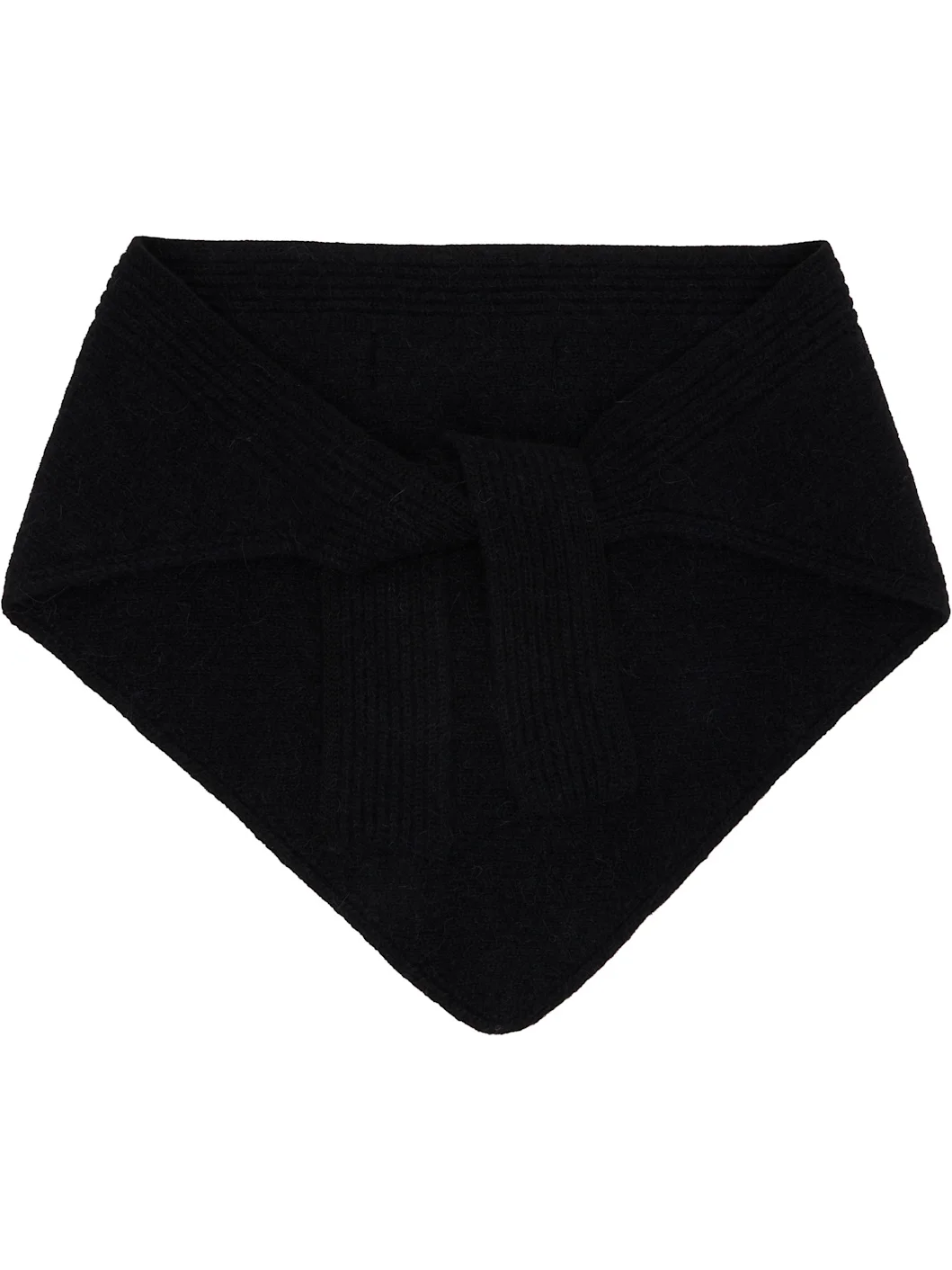 Black 'The Gros Grain' Shawl Scarf - 1