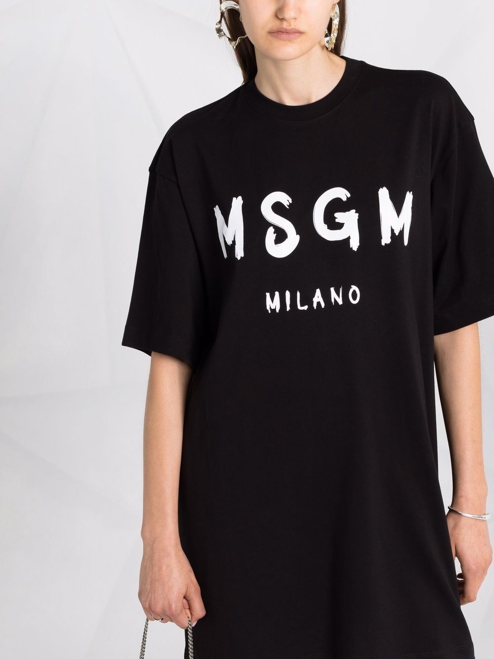 logo-printed T-shirt dress - 3