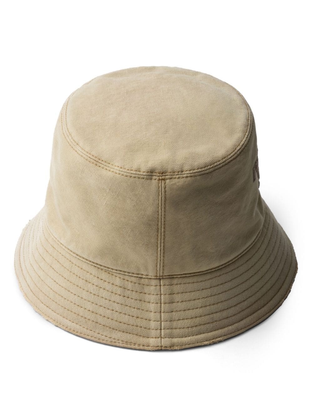 logo-embroidered cotton bucket hat - 2