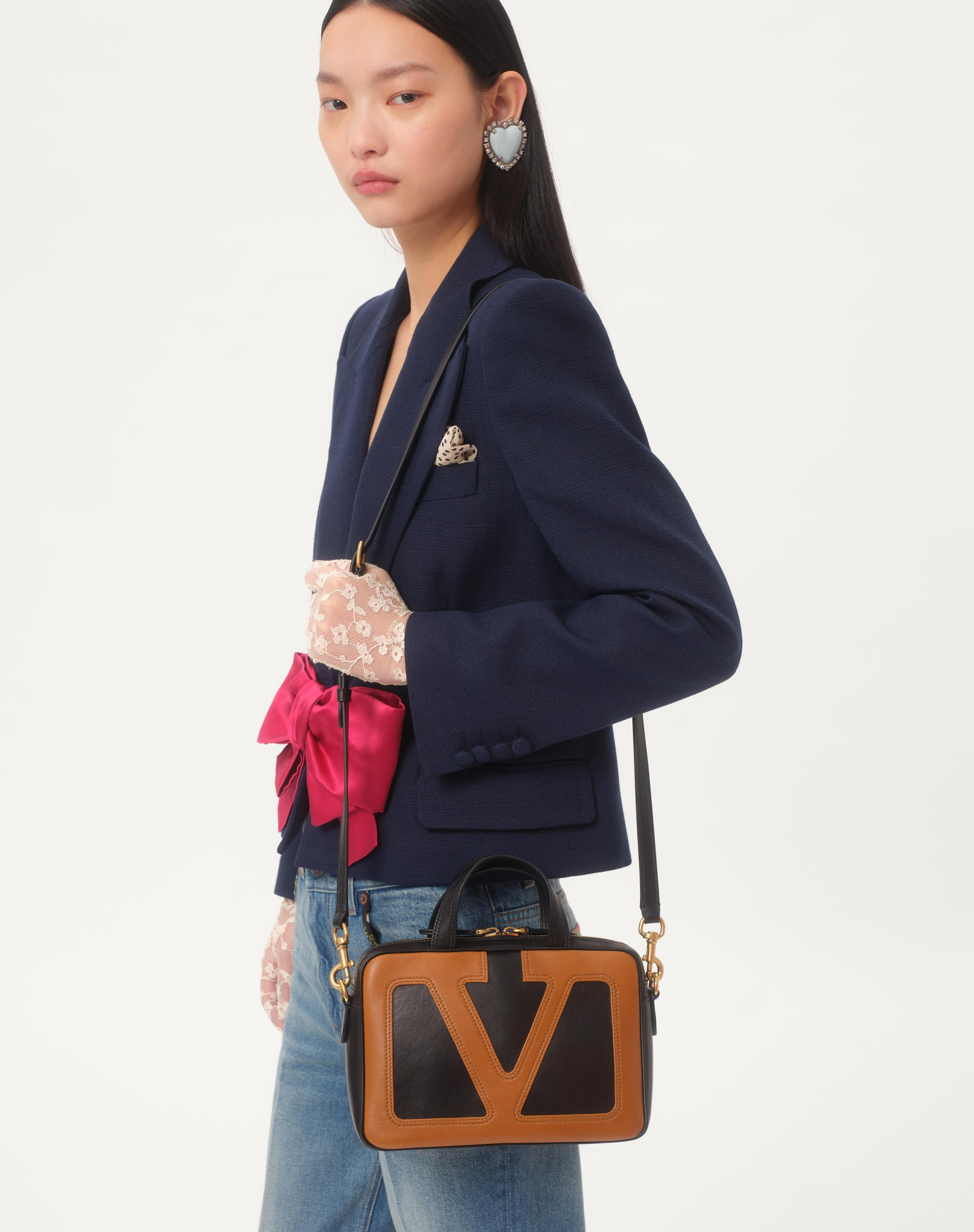 VALENTINO GARAVANI VIVA SUPERSTAR NAPPA LEATHER HANDBAG - 7